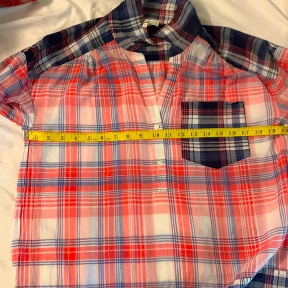 Joie Plaid Pullover Top Size Small - Picture 6 of 10